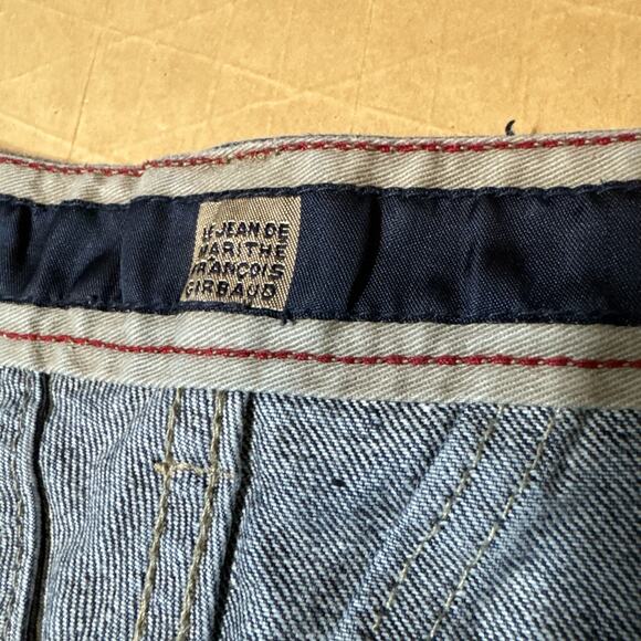 Vtg Y2K Marithe Francois Girbaud Baggy Short Men 38 Blue Denim Streetwear Retro - Picture 5 of 8